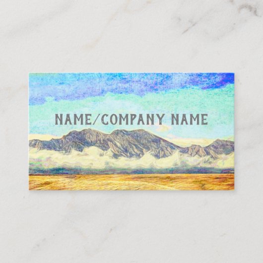 カラフル自然の山の雲 名刺 (正面)
