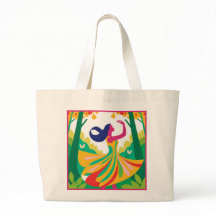 カラフル自然インスパイアトートバッグ