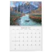 カラフル自然インプレッション水彩画 カレンダー (2月 2027)