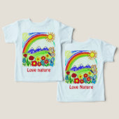 カラフル自然スケッチ自然愛好家 (デザイン正面&裏面)