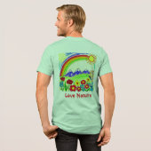 カラフル自然スケッチ自然愛好家 トライブレンドＴシャツ (フル背面)