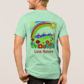 カラフル自然スケッチ自然愛好家 トライブレンドＴシャツ (裏面)