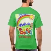 カラフル自然スケッチ自然愛好家 Tシャツ (裏面)