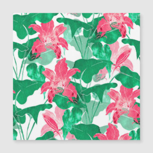 カラフル自然花葉模様