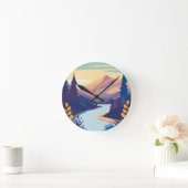 カラフル自然 ラウンド壁時計 (ホーム)