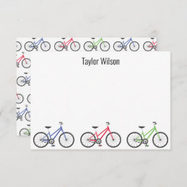カラフル自転車カスタム用パーソナライズされたノートカード サンキューカード
