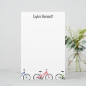 カラフル自転車カスタム用パーソナライズされた文具 便箋 (スタンド正面)