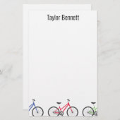 カラフル自転車カスタム用パーソナライズされた文具 便箋 (正面/裏面)