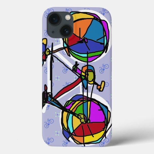 カラフル自転車ハッピーアート Case-Mate iPhoneケース (裏面)