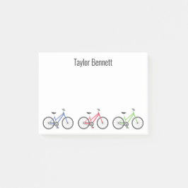 カラフル自転車パーソナライズされた追従型メモ帳 ポストイット
