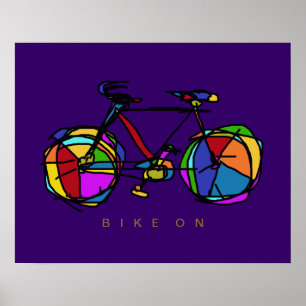 カラフル自転車 ポスター