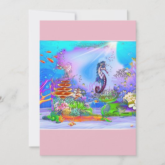 カラフル船パーソナライズされた乗り 招待状 (正面)