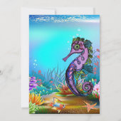 カラフル船パーソナライズされた乗り 招待状 (裏面)