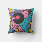 カラフル色の幾何違う的 クッション (裏面)