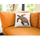 カラフル色彩の鮮やかカメ原生スタイル クッション