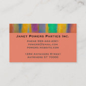 カラフル色彩の鮮やかストライプ抽象芸術モダンー 名刺 (裏面)