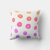 カラフル色彩の鮮やかドット枕オリジナルデザイン クッション (裏面)