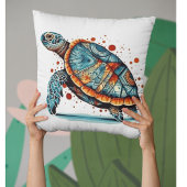 カラフル色彩の鮮やか亀のスタイル クッション