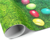 カラフル色彩の鮮やか卵おもしろい種 ラッピングペーパー (ロールコーナー)