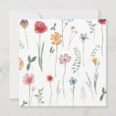 カラフル色彩の鮮やか水彩草野の花 セーブザデート (裏面)