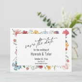 カラフル色彩の鮮やか水彩草野の花 セーブザデート (スタンド正面)