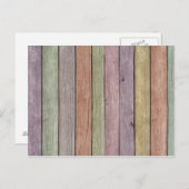 カラフル色彩の鮮やか風化木材 ポストカード (正面/裏面)