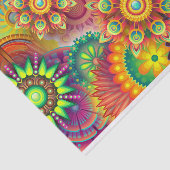 カラフル色数々のフローラマンダラデクページ 薄葉紙 (詳細)