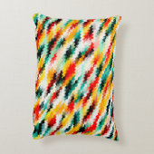 カラフル色数々の抽象芸術模様 アクセントクッション (裏面(縦))