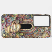 カラフル色数々の洞窟ドードルデザイン SAMSUNG GALAXYケース (左側面)