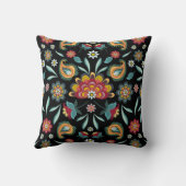 カラフル花と葉ろうけつ染めスタイル クッション (裏面)