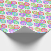 カラフル花のモダン模様 ラッピングペーパー (角)