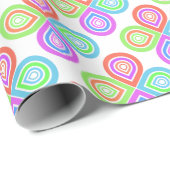 カラフル花のモダン模様 ラッピングペーパー (ロールコーナー)