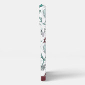 カラフル花の花のパーソナライズされた名前 iPhoneケース (左側面)