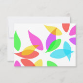 カラフル花びら応答カード 出欠カード (正面)