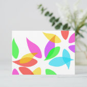 カラフル花びら応答カード 出欠カード (スタンド正面)