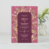 カラフル花を結婚刈る 招待状 (スタンド正面)