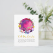 カラフル花アース・デイ毎日はがき ポストカード (スタンド正面)