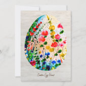 カラフル花イースターエッグ狩りブランチ 招待状 (正面)