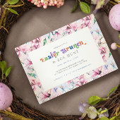 カラフル花イースターブランチ&エッグ狩り 招待状