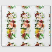 カラフル花エレガントモダンテンプレート ラッピングペーパー (フラット)