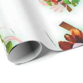 カラフル花エレガントモダンテンプレート ラッピングペーパー (ロールコーナー)