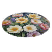 カラフル花エレガント水絵を描色 カッティングボード (角)