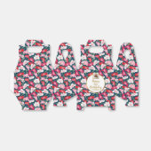 カラフル花カスタム写真ハッピーバースデー フェイバーボックス (折り畳みなし)