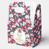 カラフル花カスタム写真ハッピーバースデー フェイバーボックス (オープン)