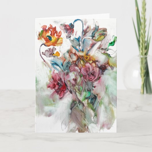 カラフル花グリーティングカード カード (正面)