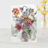 カラフル花グリーティングカード カード (黄色い花)