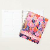 カラフル花デザイン個人名 プランナー手帳 (ディスプレー)
