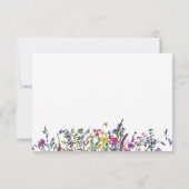カラフル花パーソナライズされた咲き ノートカード (裏面)