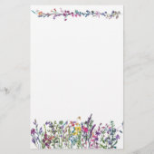 カラフル花パーソナライズされた咲き 便箋 (裏面)