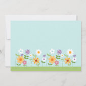 カラフル花パーソナライズされた ノートカード (裏面)